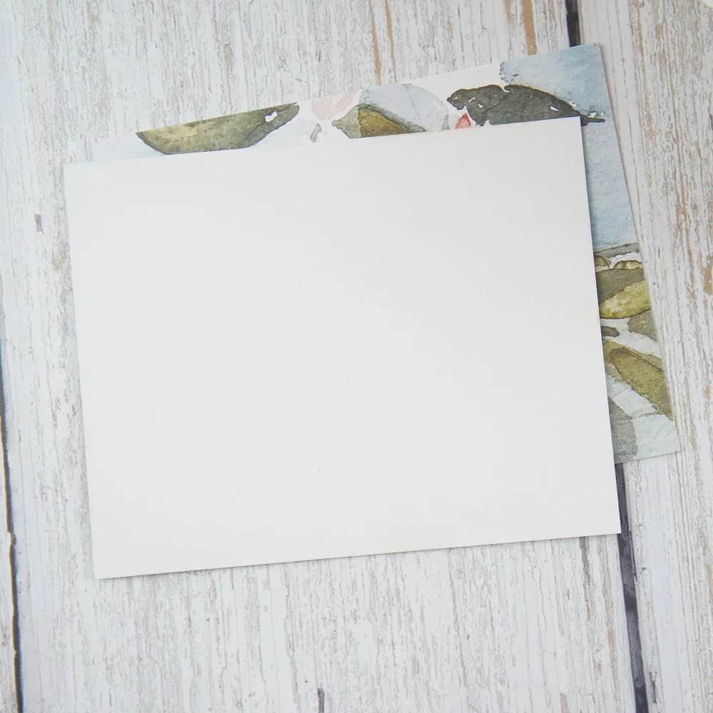 Многофункциональные мини-открытки с изображением цветов 50 шт. благодарим вас