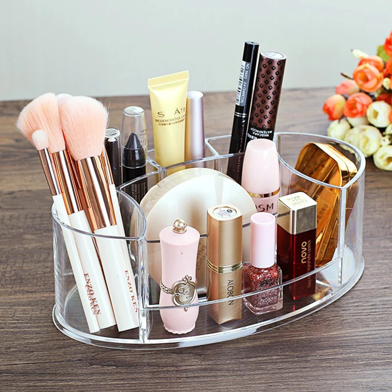 Акриловый ящик для хранения косметики органайзер кистей макияжа прозрачный