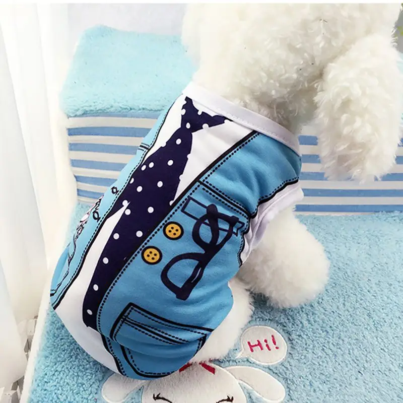 Pup Vest Shirts Pet Dog Clothes Hoodies Coats Funny Costumes Spring Clothing For Summer | Дом и сад