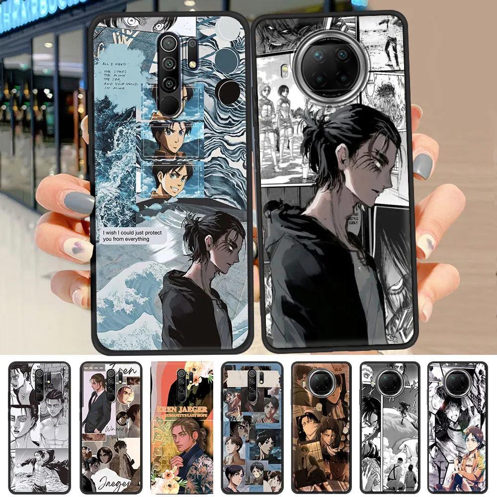 

Titan Eren Jaeger Case for Xiaomi Redmi Note 9S 9 8 10 Pro Max 8T 9C 9A K40 7 7A 8A Soft Black Phone Cover Funda