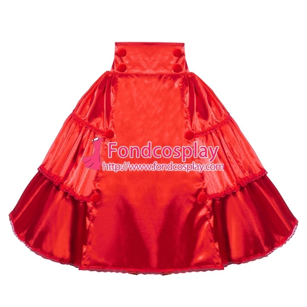 

French Sissy Maid Red Skirt Uniform Cosplay Costume Tailor-made[G4004]