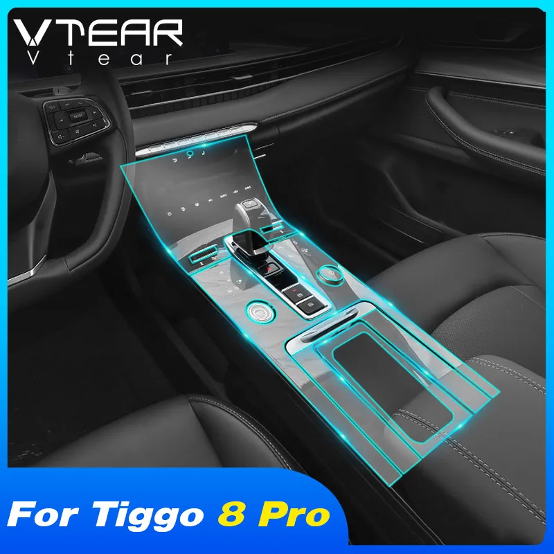

Vtear Car Center Console Anti-Scratch Film Decoration Interior Anti-Dirty Stickers Accessories Parts For Chery Tiggo 8 Pro/Max
