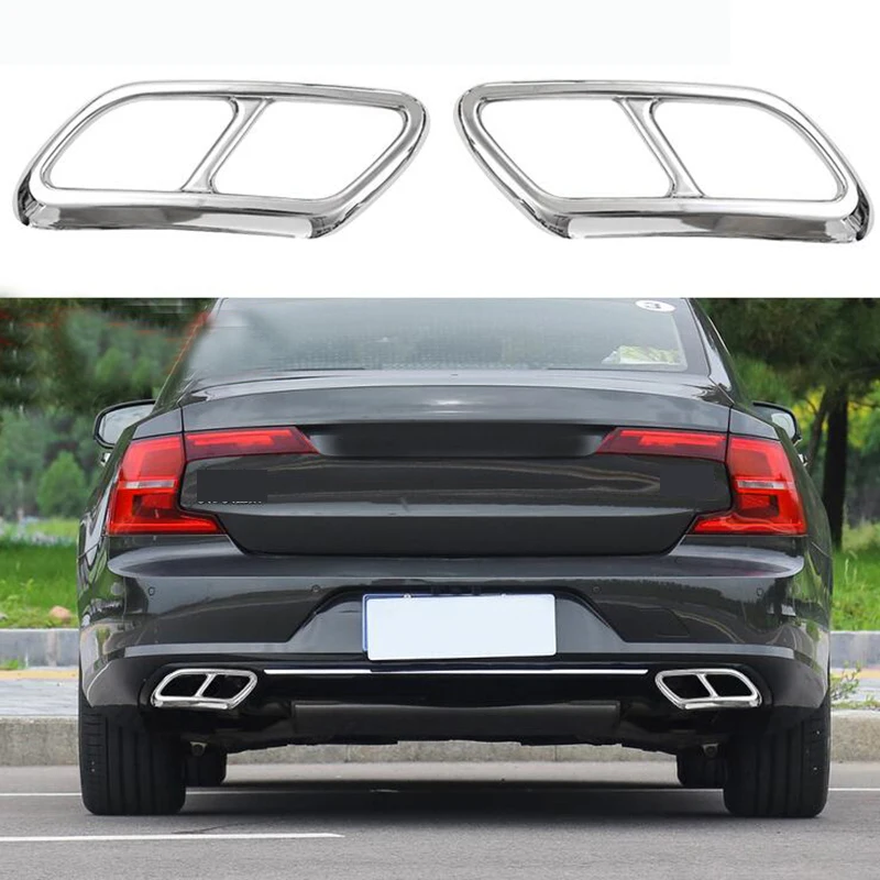 Задний глушитель выхлопной трубы из нержавеющей стали декоративная отделка рамы