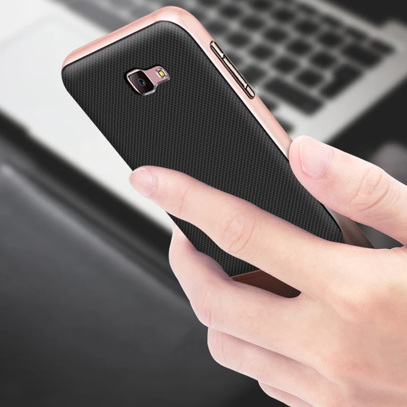 3D Kickstand задняя крышка телефона для samsung J7 Prime чехол TPU + PC силиконовый гибридный