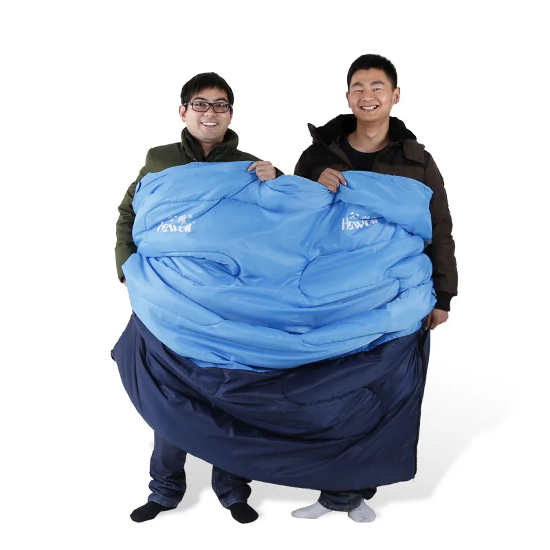 Hewolf три четверти толстого хлопка двойной человек конверт спальный мешок Кемпинг