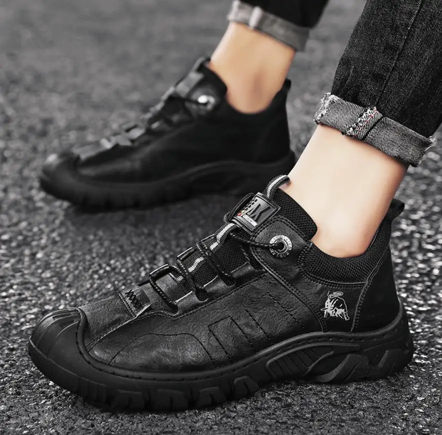 

Nieuwe Luxe Classic Mannen Outdoor Wandelen Lederen Schoenen Man Jacht Laarzen Voor Mannen Ademend Schoenen Mannen Loopschoenen