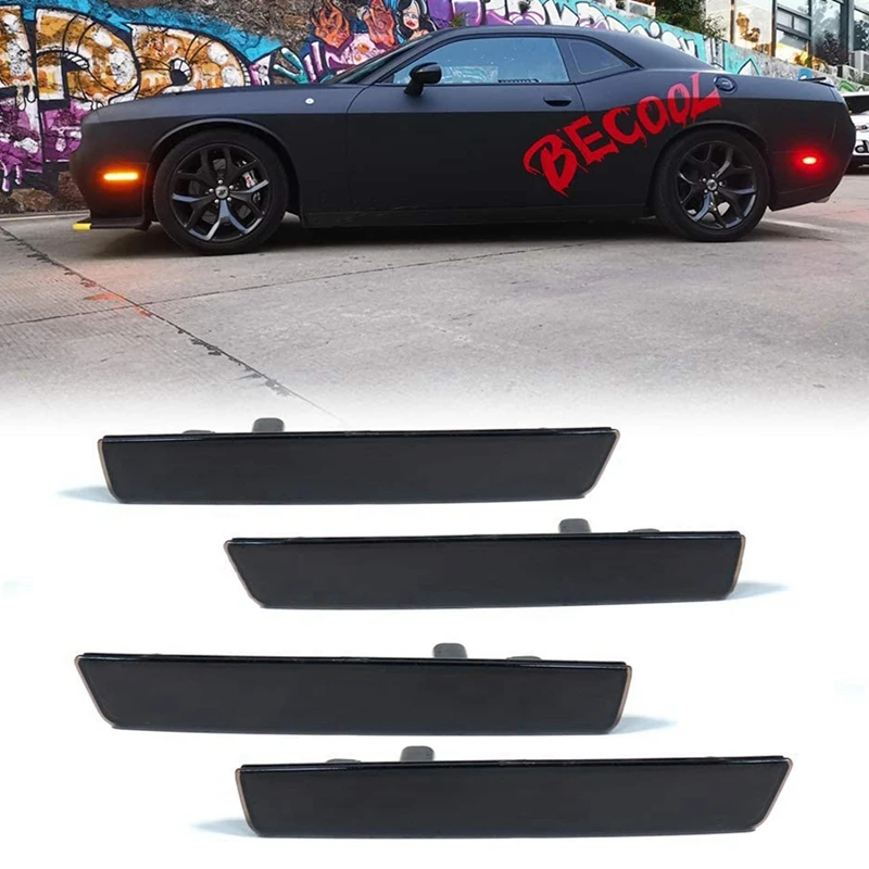 Набор поворотников для Dodge Challenger 2015-2020 (передняя: янтарная задняя: красная) |