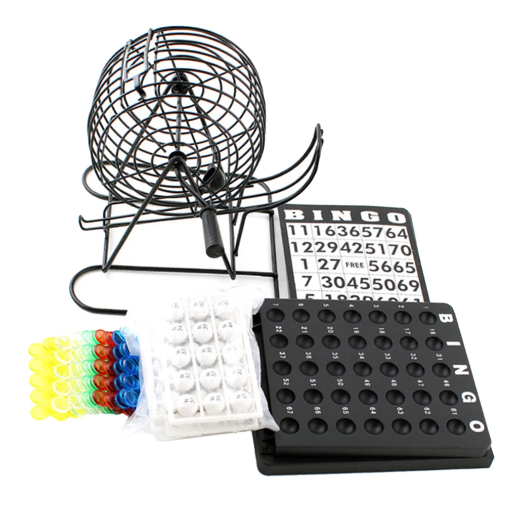 

Bingo Lottery Cage Board Table Family Team Party Game Tools for Fun Kit