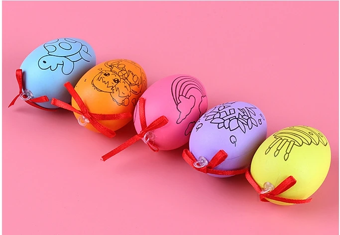 Для детского рукоделия разноцветный разукрашеный яйца пластиковые ручного