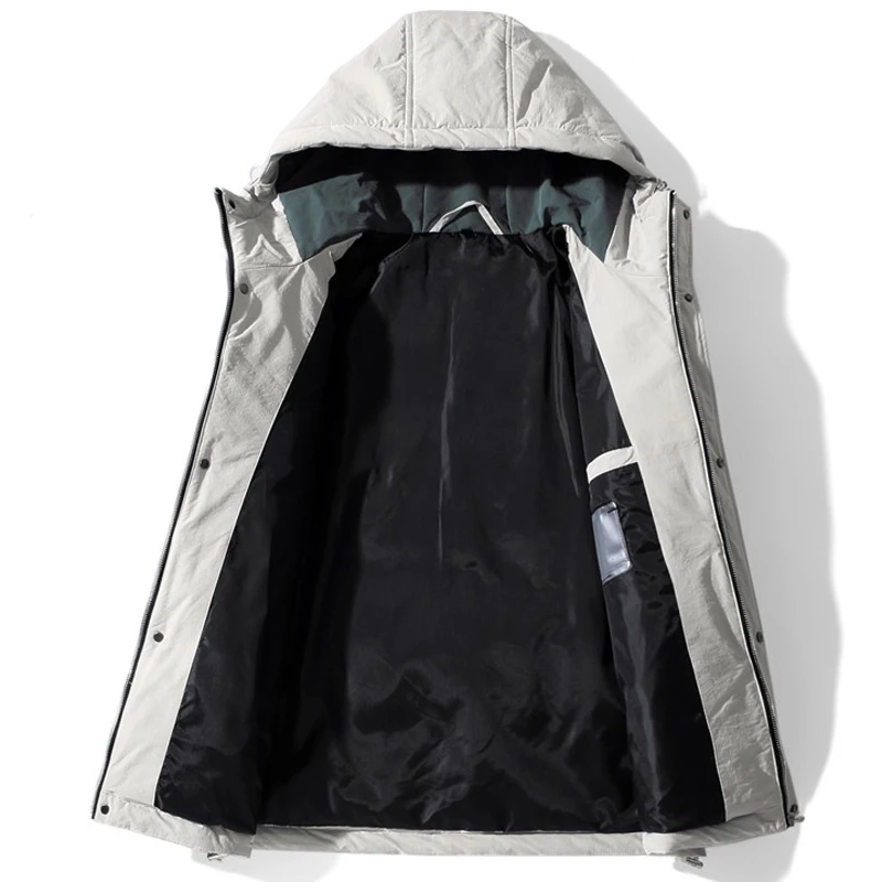 

Mens Cotton Padded Jacket Men 2020 New Fashions Coat Hooded Waterproof Casual Warm Jacket Windbreaker Jackets For Men