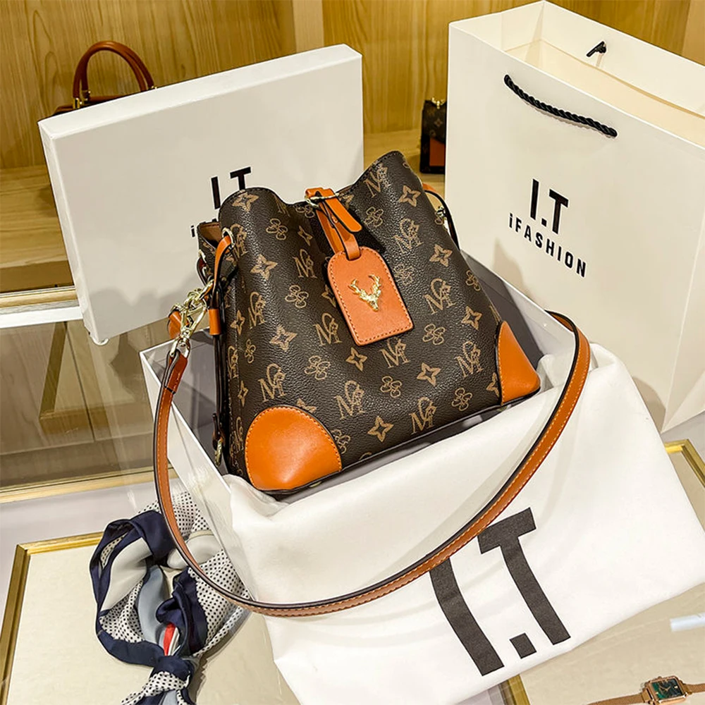 

2021 Autumn And Winter New Large-Capacity High-Quality One-Shoulder Messenger Bag, Fashionable Handbag, Bucket Bag