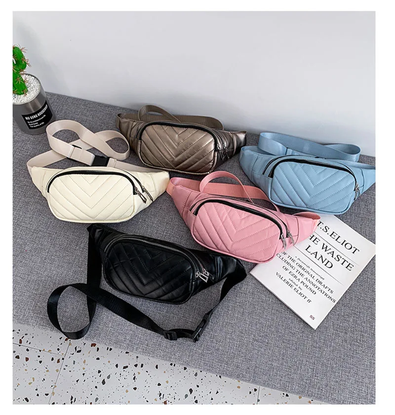 

Bags For Women 2021 New Trendy ladies Bag Waist Bag Embroidery Thread Solid Color Large Capacity Chest High Quality Totes Bag