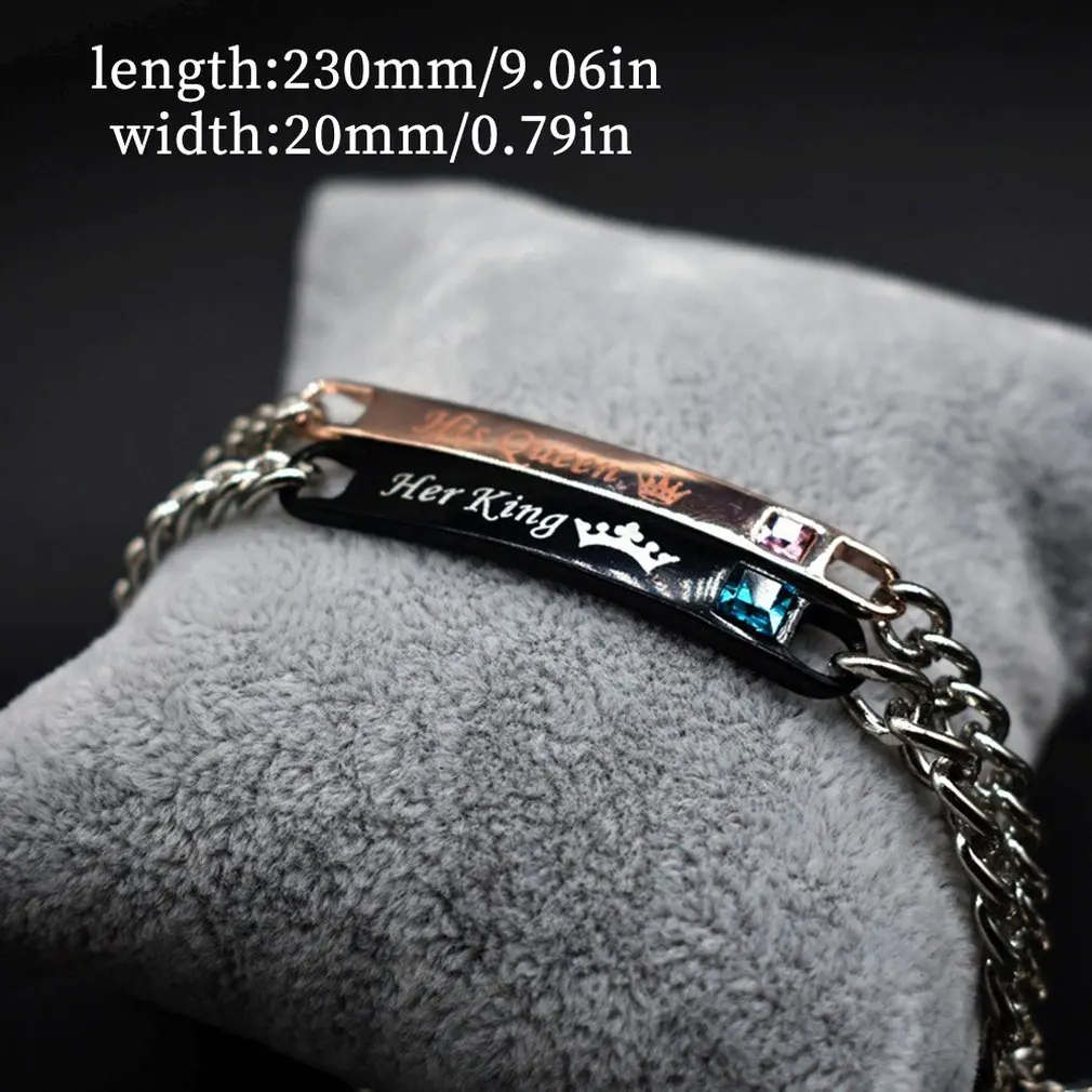 Пара браслетов из нержавеющей стали Материал Браслеты для женщин и мужчин