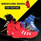 Ботинки высокие унисекс для борьбы, тренировочные ботинки, дышащие боксерские кроссовки с коровьей подошвой