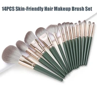 14pcs top makeup brushes cosmetic tools eye shadow brushes foundation powder eyelash skin friendly hair brush set beauty fla002