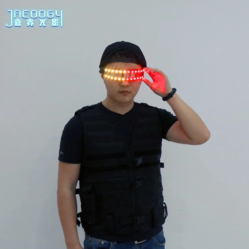 Светодиодные светящисветодиодный очки цветные флуоресцентные с дистанционным