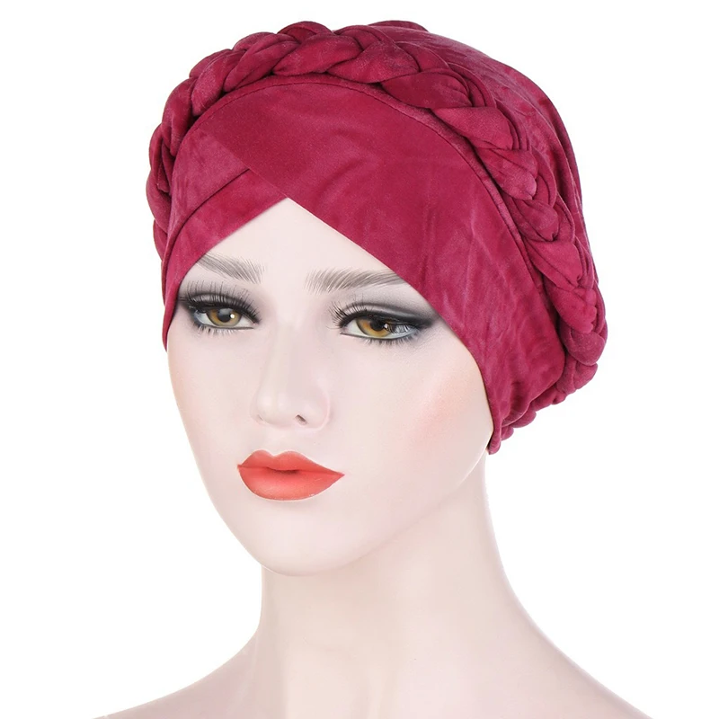 

women tie dye muslim turban bonnet for women islamic inner hijab caps Arab wrap head hijabs femme musulman turbante mujer 2020