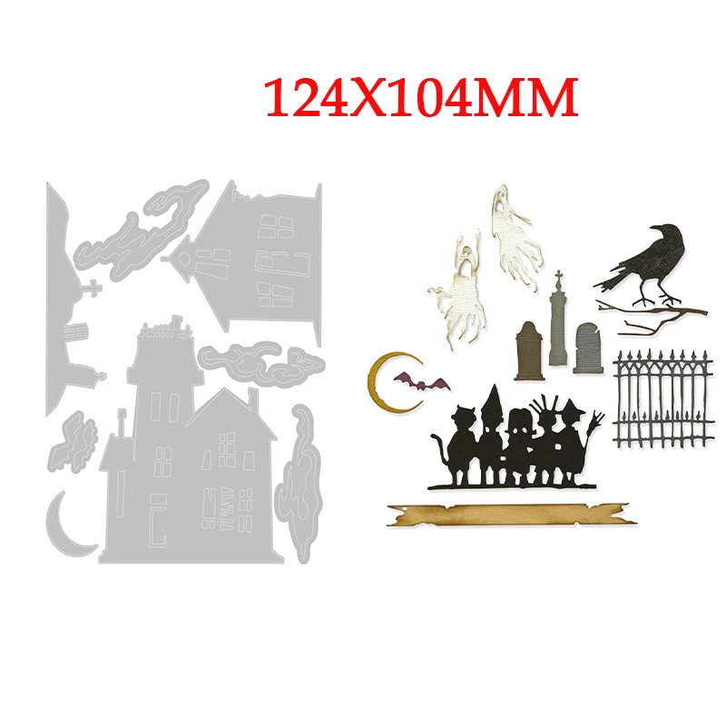 

New Arriva Halloween Wizard Metal Cutting Dies For Scrapbooking for Album Paper DIY Gift Greeting Card Decoration Embossing Dies