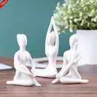 6 стилей медитации Йога поза статуя Керамика с фигуркой Йога Декор Орнамент Йога Леди Фигурка Статуэтка домашний Studio