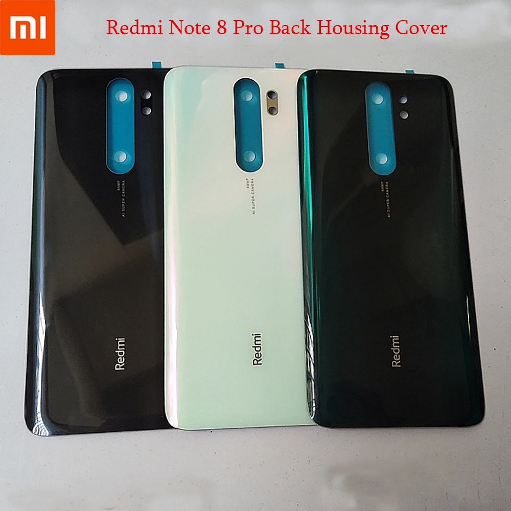 

Original Xiaomi Redmi Note 8 Pro Battery Cover Back Glass Panel Rear Housing Case For Redmi Note8 Pro Back Battery Cover Door