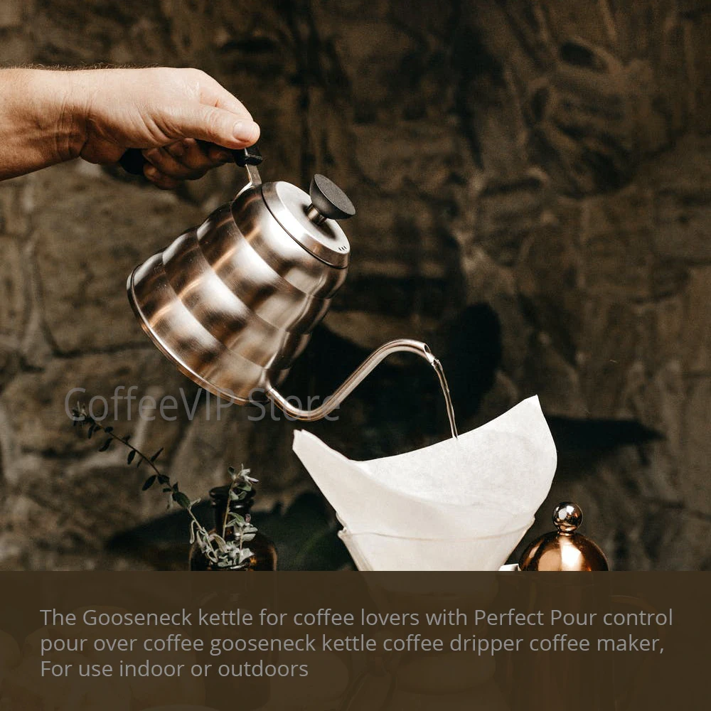 Кофейник из нержавеющей стали с термометром точная температура и гусиная шея-1 1 2