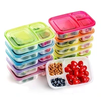 4pcs lunch box set 3 compartment bento box microwave safe food container kids school lunchbox portable snack sandwich box