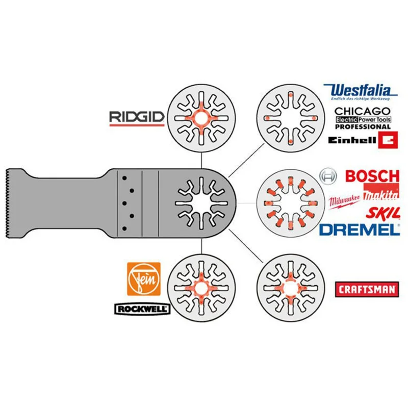 

12pcs Universal Oscillating Multi Tool Saw Blades Set Carbon Steel Cutter DIY