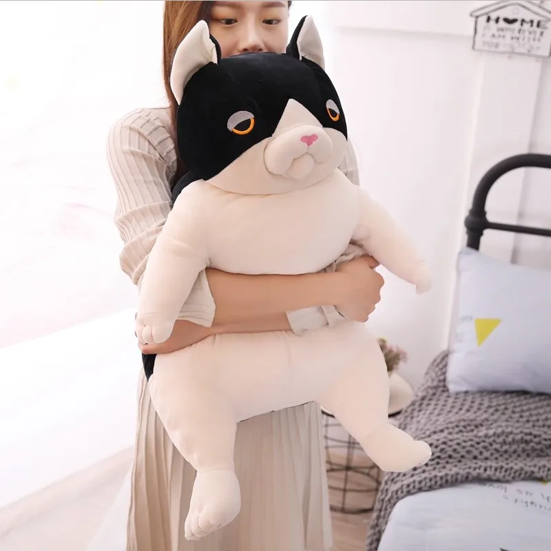 Мягкая детская подушка с мультяшным изображением потерянного полного кота