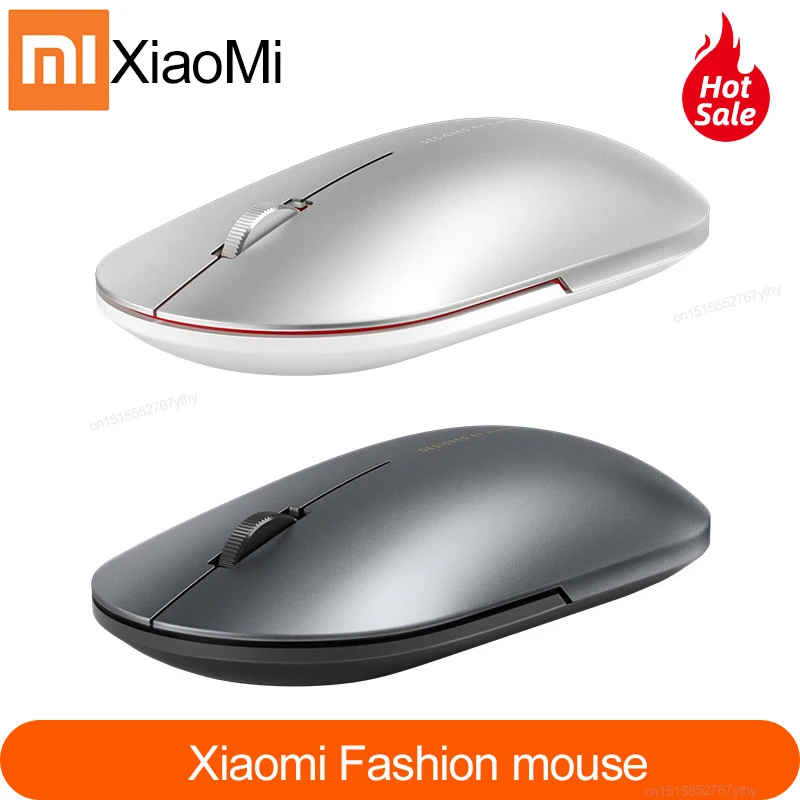 

Xiaomi fashion mouse Wireless Bluetooth Mouse Game Mouses 1000dpi WiFi link Optical Mouse Mini Metal Portable Mouse