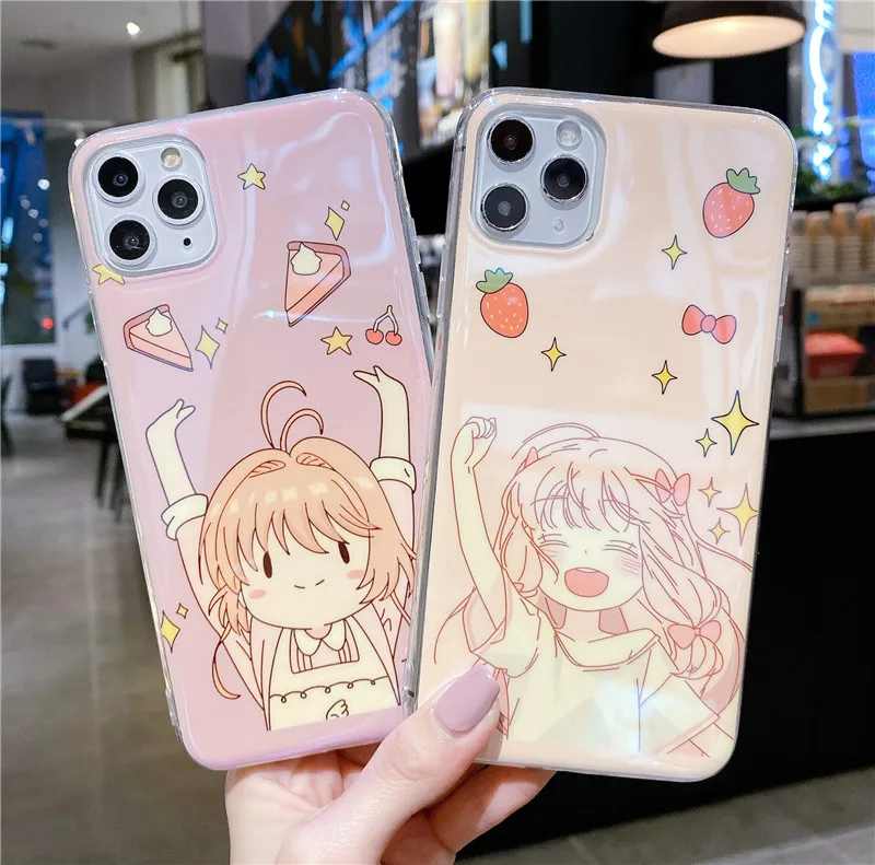 Милый чехол для телефона с клубничкой iPhone 11Pro XS Max X XR 6 6S 8 7 plus Blu ray мягкий