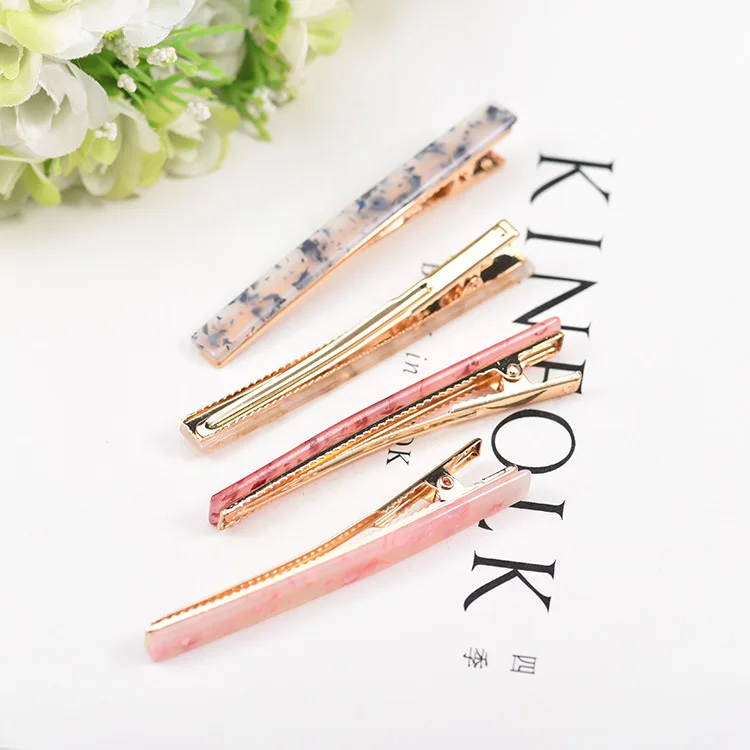 Прямоугольная ацетатная шикарная Минималистичная Милая акриловый зажим для