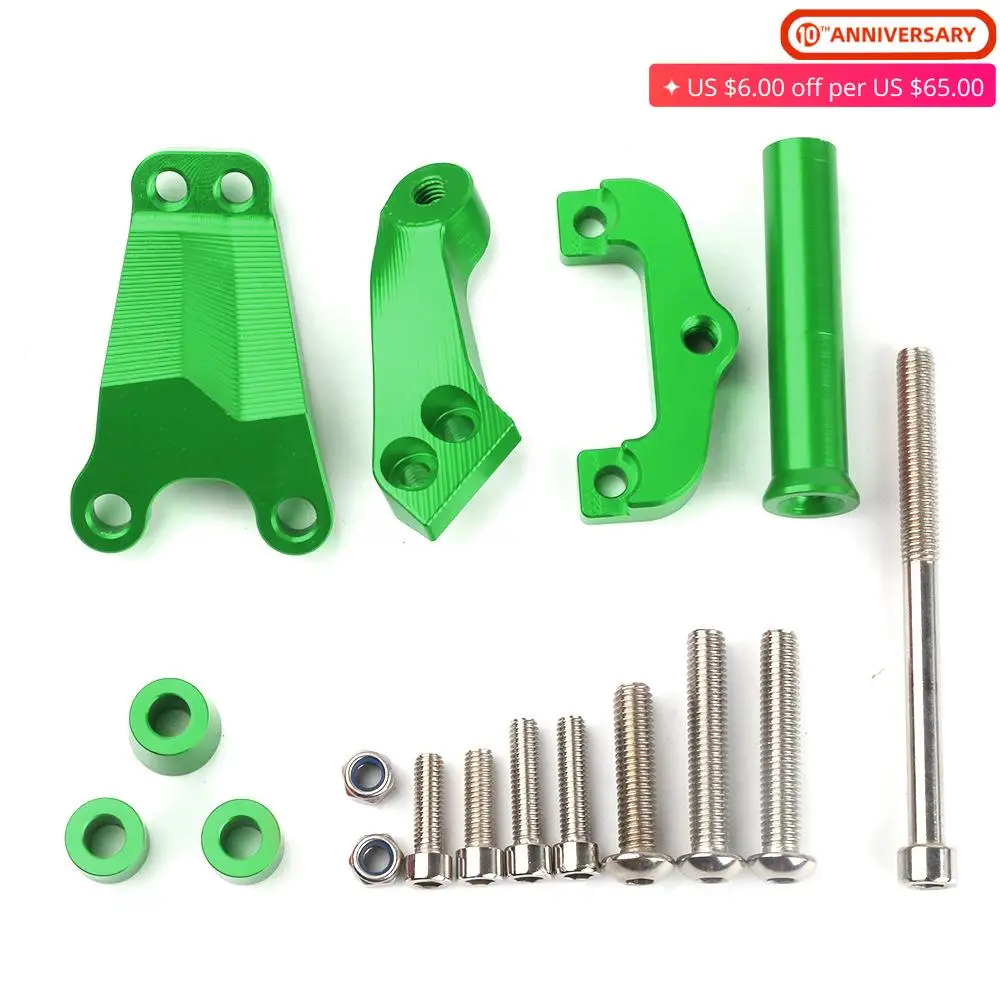 

For Kawasaki ER6N CNC Adjustable Steering Stabilizer Damper Bracket Mount Holder Kit ER-6N 2013 2014 2015 Aluminum Accessories