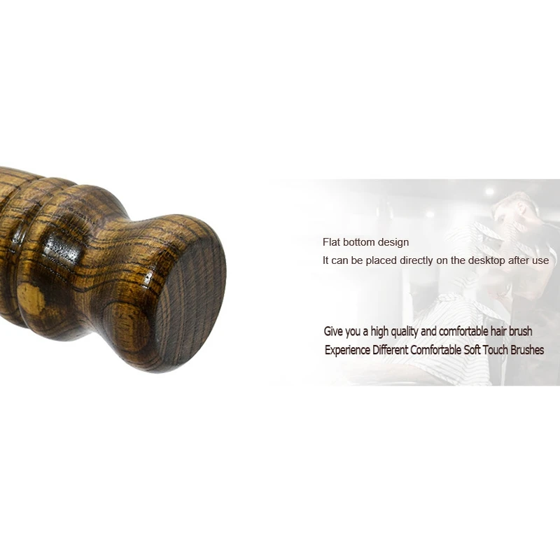 

Beech Man-Made Fiber Shaving Brush Beard Massage Brush Curved Wooden Men Beard and Beard Brush