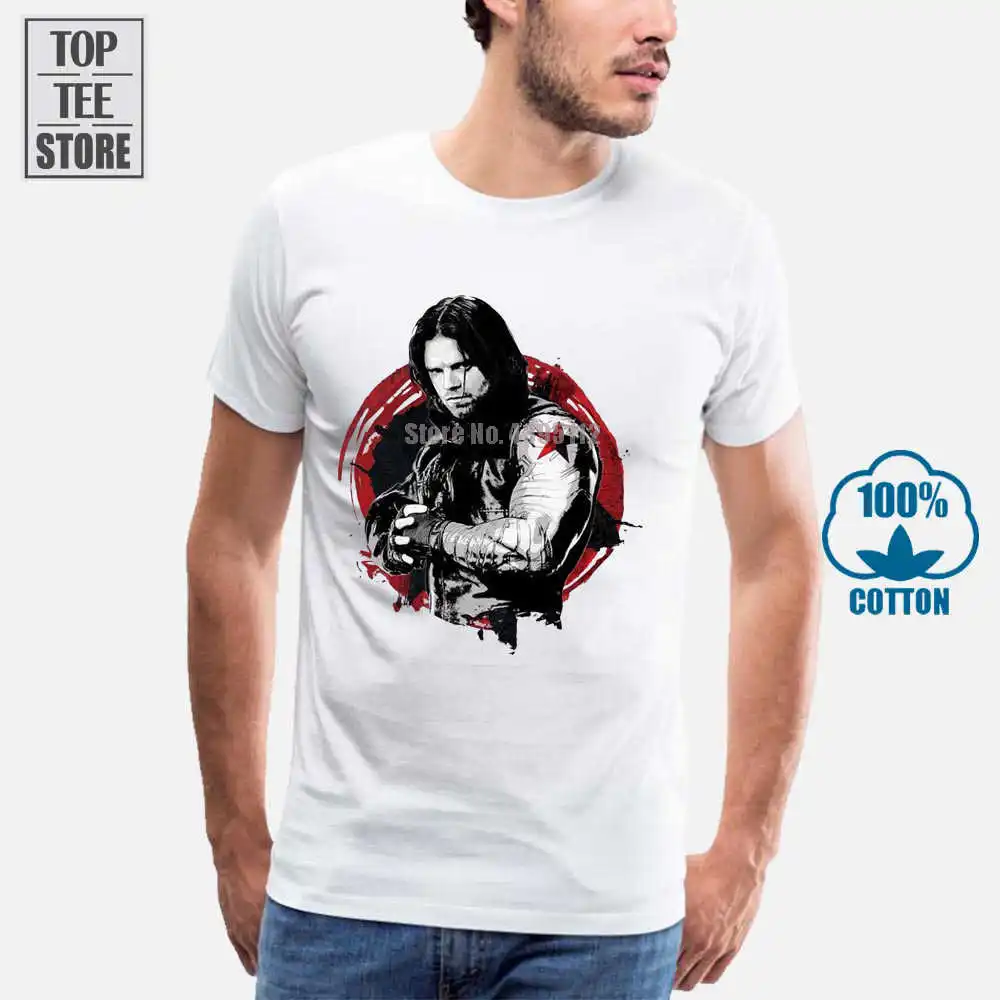 Футболка мужская зимняя с коротким рукавом и принтом солдата | Мужская одежда