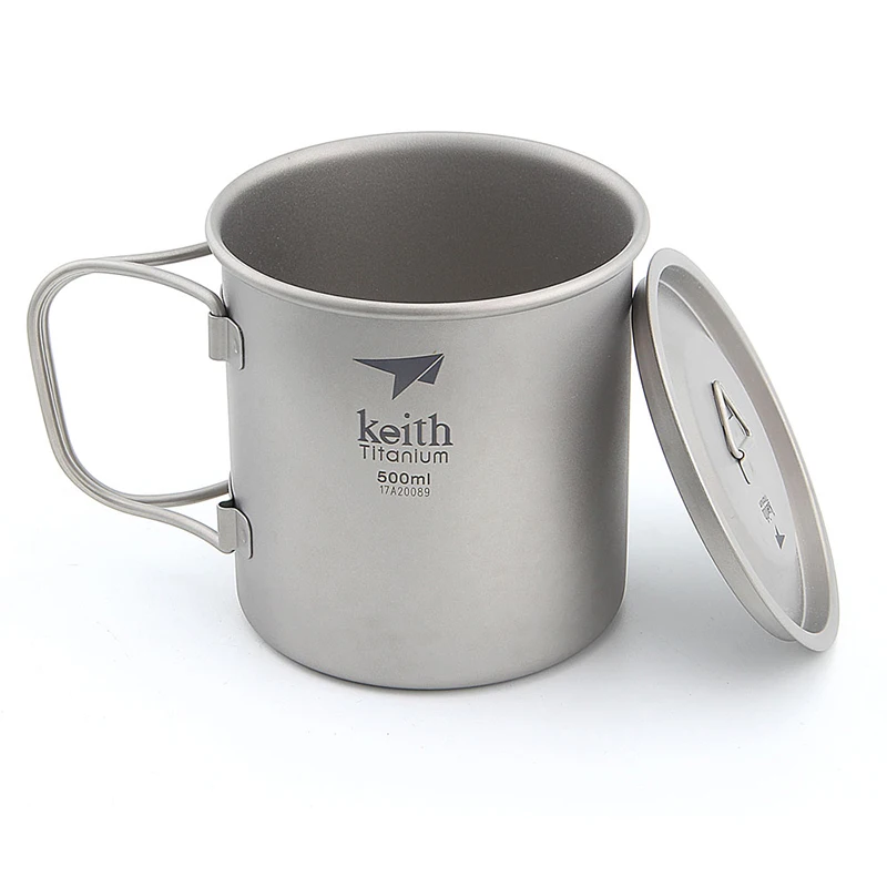 Титановая чашка КИТ кружка для воды из титана Ультралегкая дорожная кемпинга с