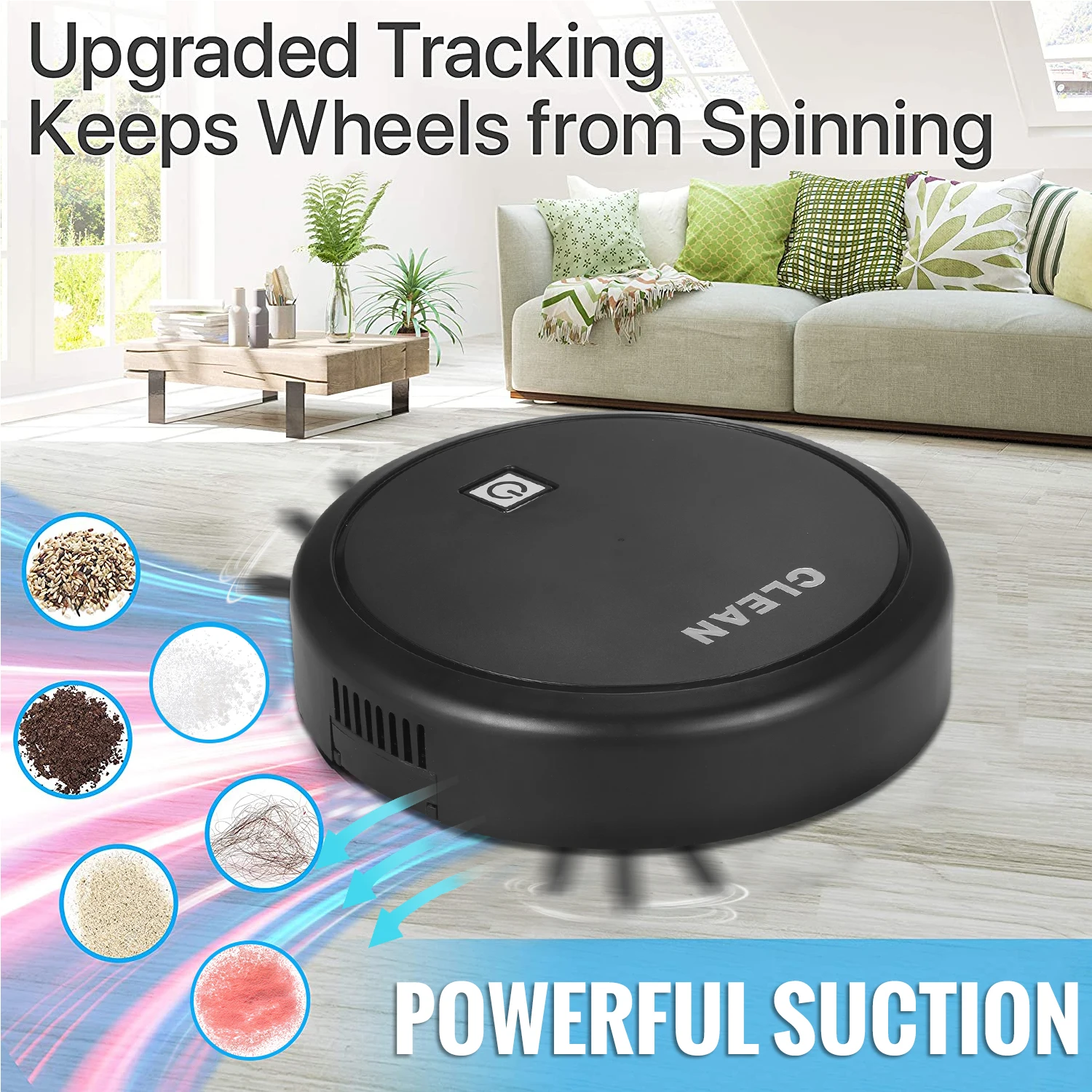 

3-In-1 Multifunctional Auto Smart Robot Floor Cleaner Rechargeable Dry Wet Mop Sweeping Vacuum Cleaner Ultra Slim Body