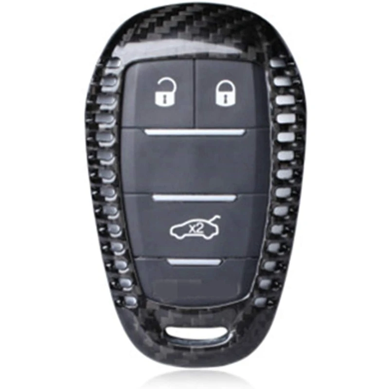 

AL22 -Carbon Fiber Car Key Fob Cover Case for Alfa Romeo Giulia Stelvio 2017 Smart Car Remote Key Shell Accessories