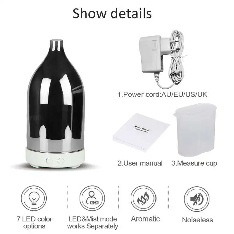

ultrasonic Humidifier air essential oil diffuser aroma Merry Christmas 3D Creative 100ml with Light