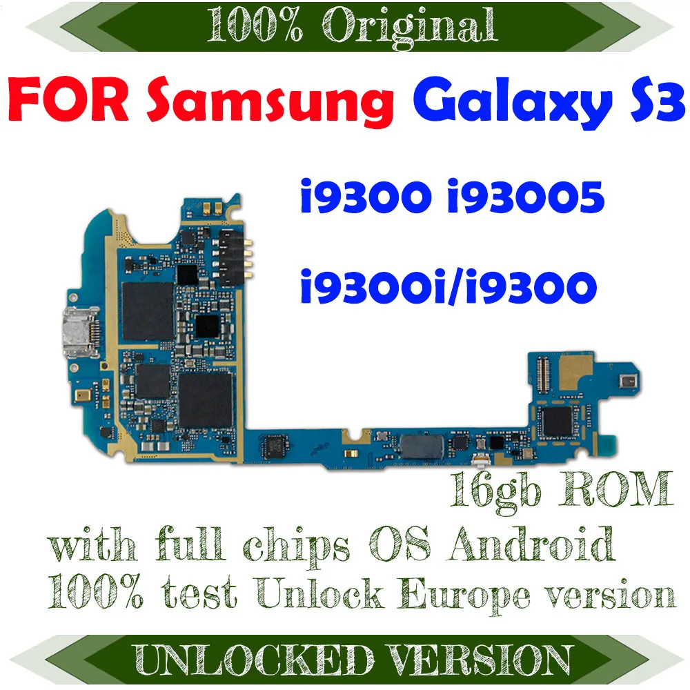100% оригинальная материнская плата для Samsung Galaxy S3 i9300 / i9305 I9300I I9301I разблокированная