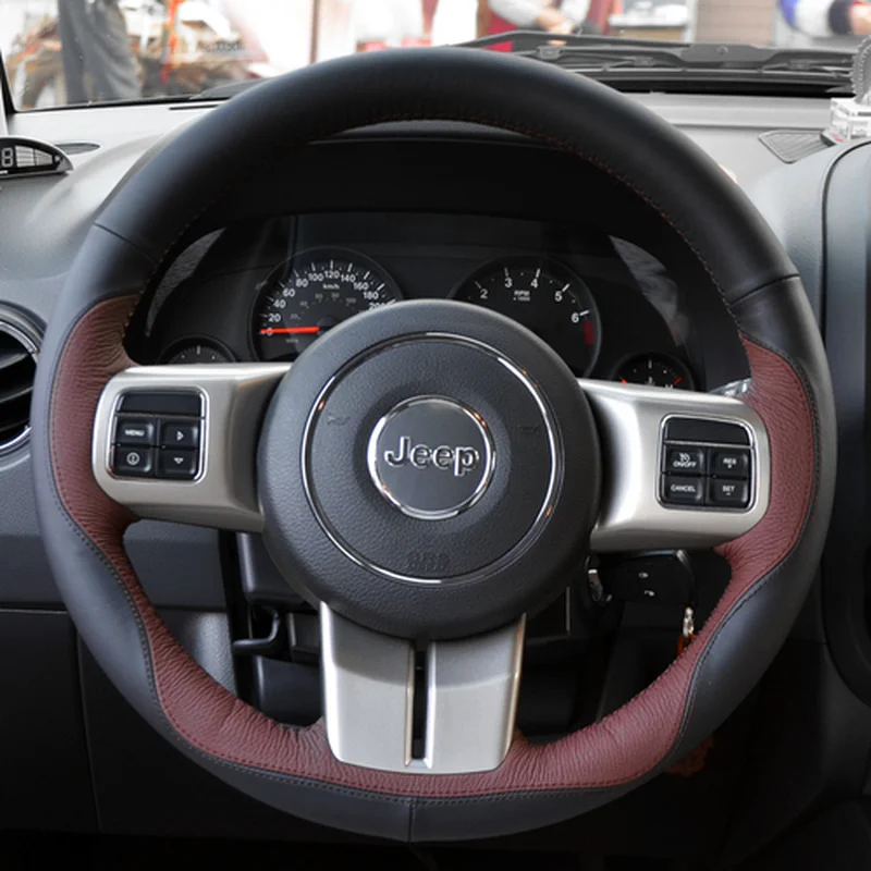

Для Jeep Compass Grand Commander Cherokee из серии "сделай сам" кожи салона Специальный руль крышка