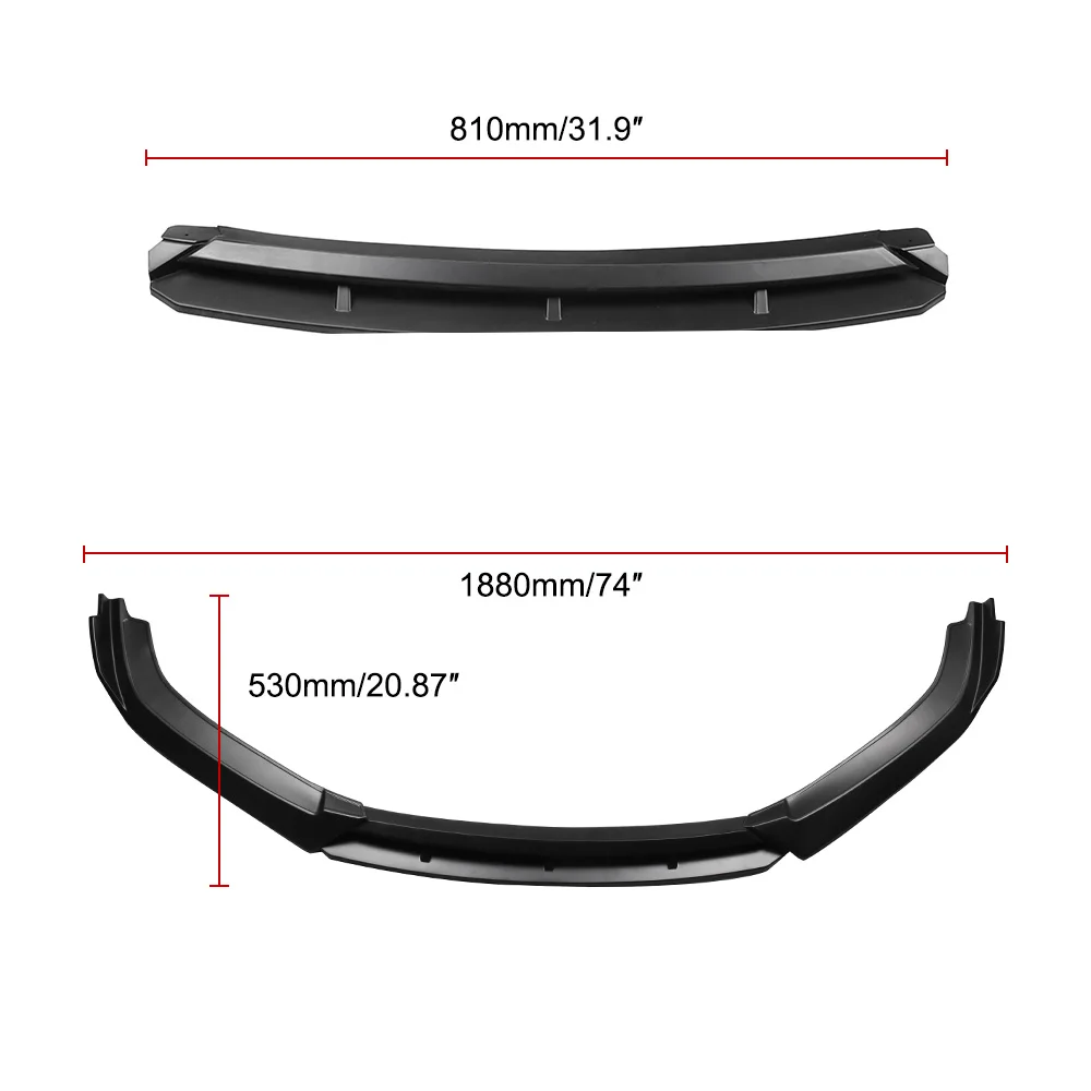Автомобильный сплиттер для переднего бампера диффузор кузова спойлер на бампер