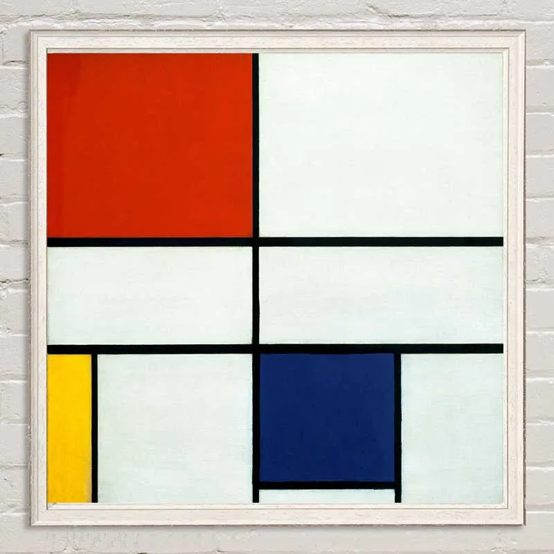 

Piet Cornelies Mondrian Composition With Red Yellow Blue Art Canvas Poster Painting Wall Picture Print Home Bedroom Decoration