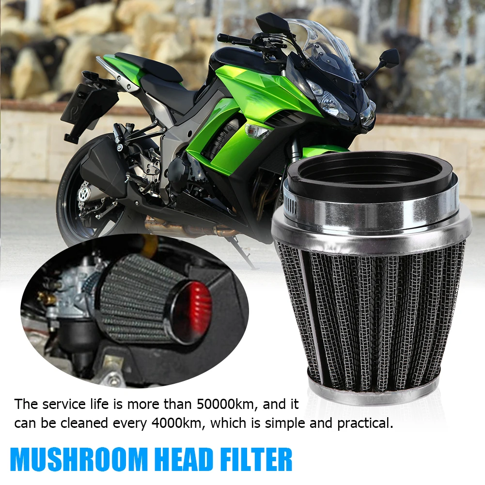 

Motorcycle Air Filter Mushroom Head Clamp-on Pod Filter Air Cleaner Double Foam Filter Motorcycle Accessories 35mm 39mm