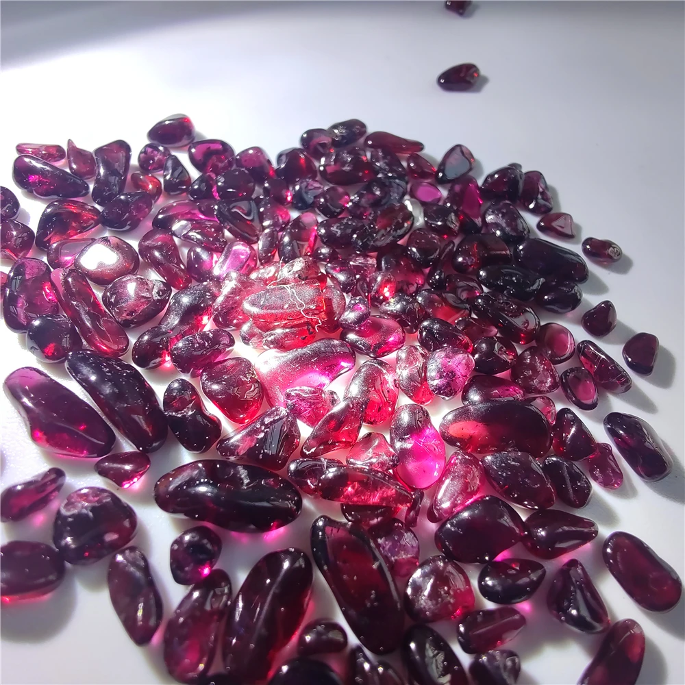 

Quality Natural Garnet For Jewelry Making DIY Bracelet Necklace Material Polished Stone Rock Gravel Gem Healing Tumbled