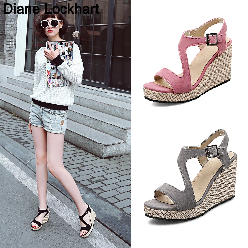 

Roman Women's wedge sandals New Summer Light Espadrilles Shoes Women Cozy High Heels Casual Poop Toe Platform Sandals Lady 42