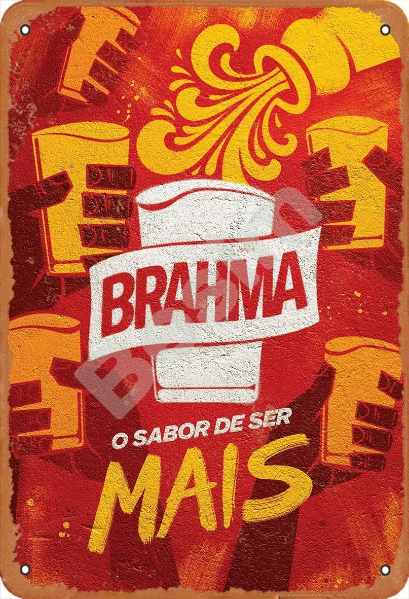 

Besim Brahma Beer Classic Vintage Metal Tin Signs for Cafe Pub Kitchen Street Home Retro Wall Decoration