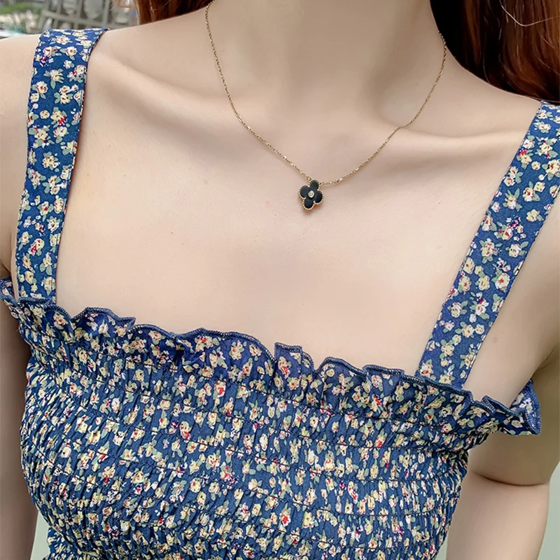 

shintimes Tank Tops Women Summer 2020 Floral Crop Top Sexy Sleeveless Slim Camisole Kawaii Woman Short Clothes Vetement Femme