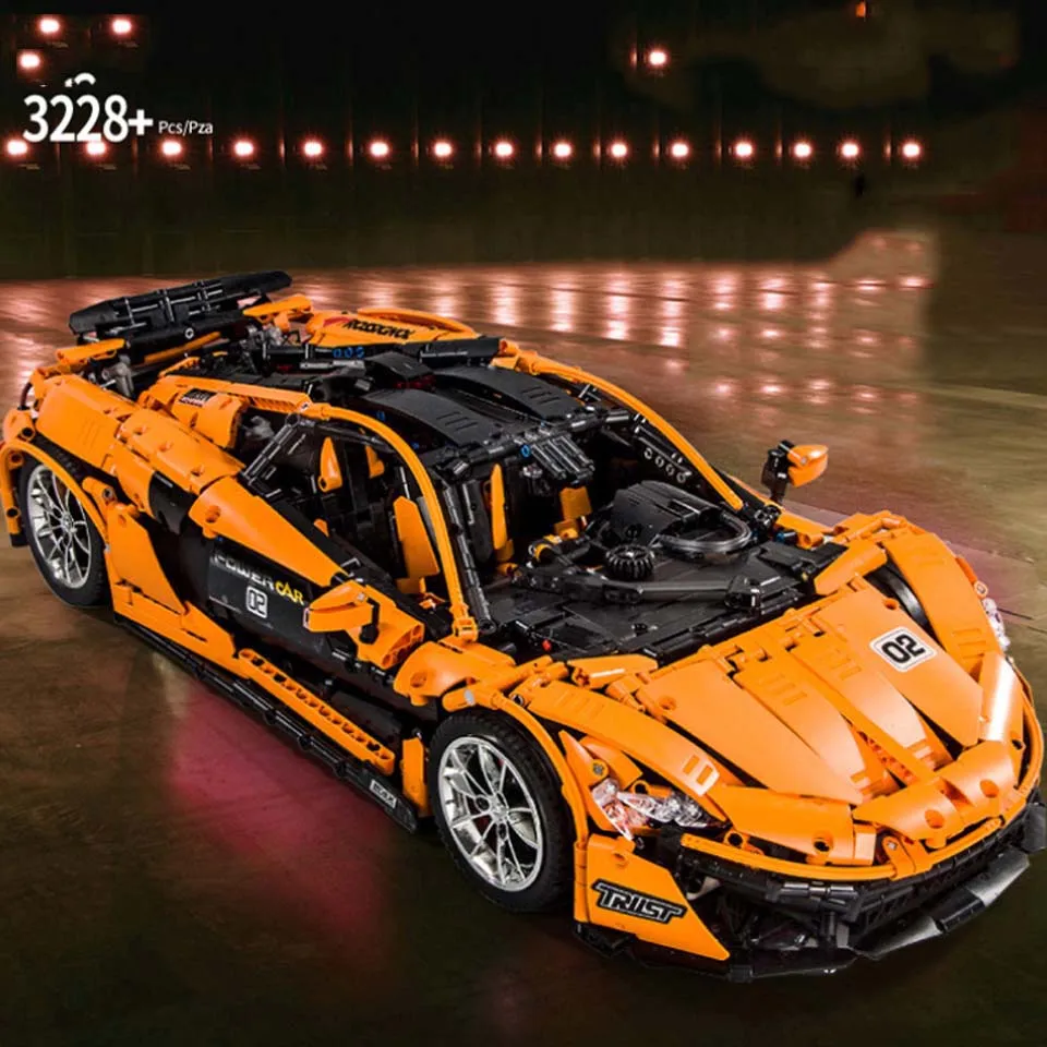 DHL 13090 3228 шт Technic серии P1 оранжевый комплект гоночных автомобилей модель