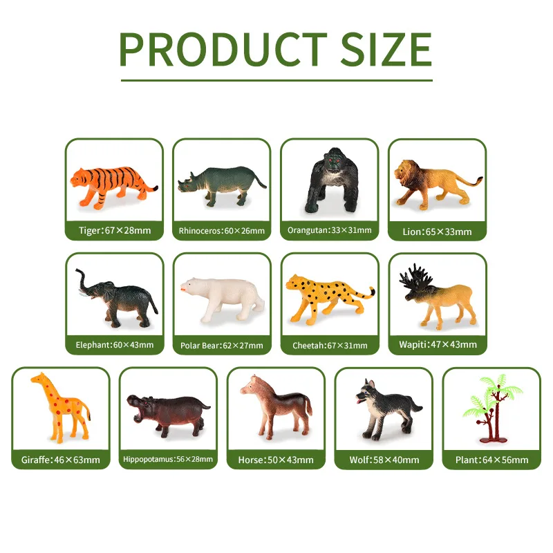 

Children's Gift Children's Simulation Dinosaur Animal Toy Egg Set 12 Pack Novelty and Variety of Designs