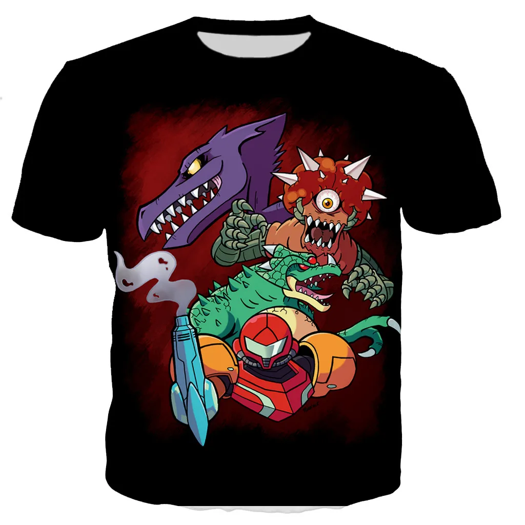 

Summer Men and Women Print Cartoon T-shirt Casual Boys and Girls Cute Comfortable Shirt 2021 Otaku Japan Harajuku Style Top